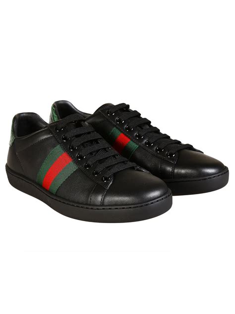 yellow and black gucci sneakers|black Gucci sneakers on sale.